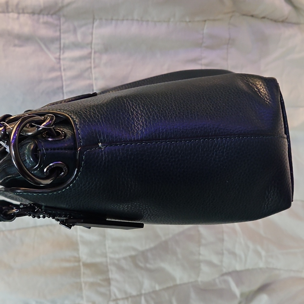 Coach Green Leather Shoulder Bag - Picture 6 of 7